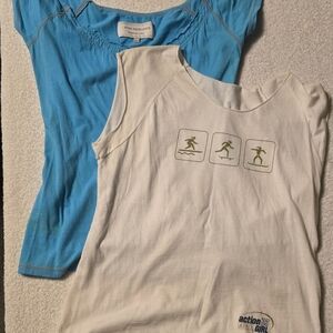 White and Blue Kids Tops Set